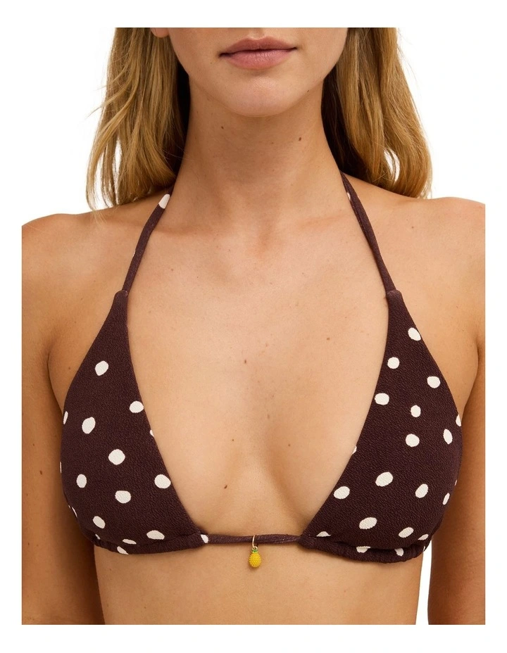 Hot Shot Remi Tri Bikini Top In Teak image 4