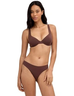 Sol Searcher Khloe DD Bikini Top In Teak