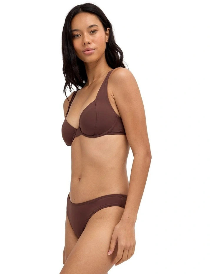 Sol Searcher Khloe DD Bikini Top In Teak image 3