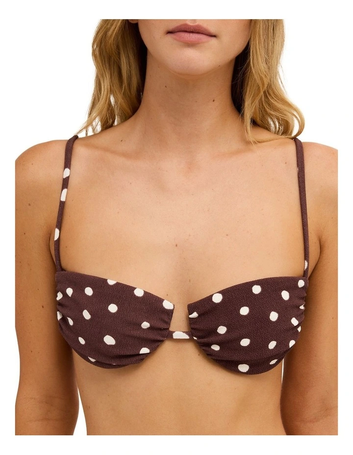 Hot Shot Diva Bikini Top In Teak image 4