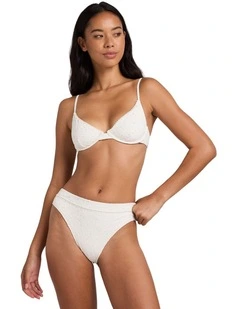 Eye On You Maui Rider Bikini Bottom In Salt Crystal