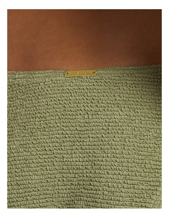 Crinkle Crush Zoe Bikini Bottom In Army Green image 4