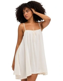Beach Song Mini Dress In Sea Salt