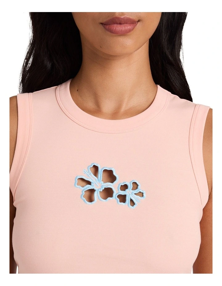 Hibiscus Dream Tank Top In Peach Parfait image 4