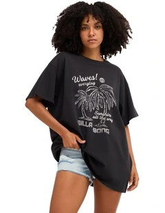 Waves Everyday T-Shirt In Off Black