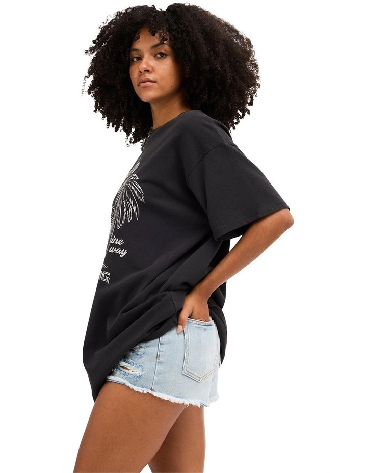 Waves Everyday T-Shirt In Off Black image 3