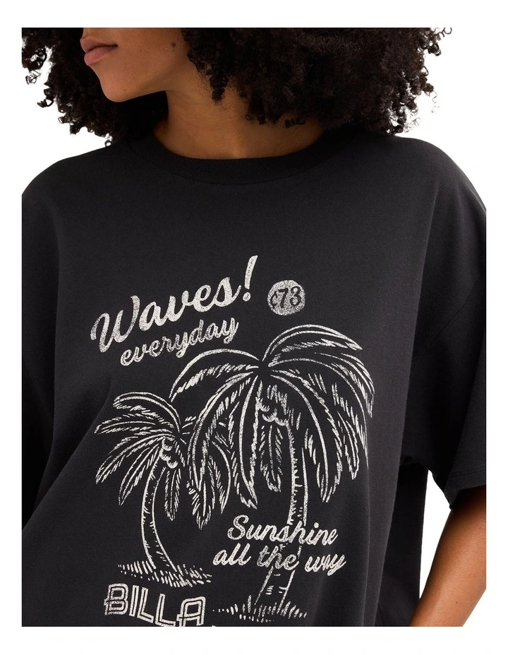 Waves Everyday T-Shirt In Off Black image 4
