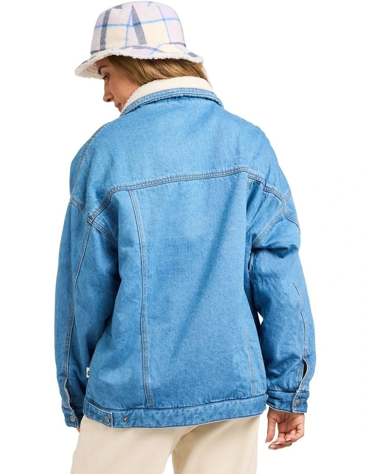 Sunsets Denim Jacket in Mid Blue image 2