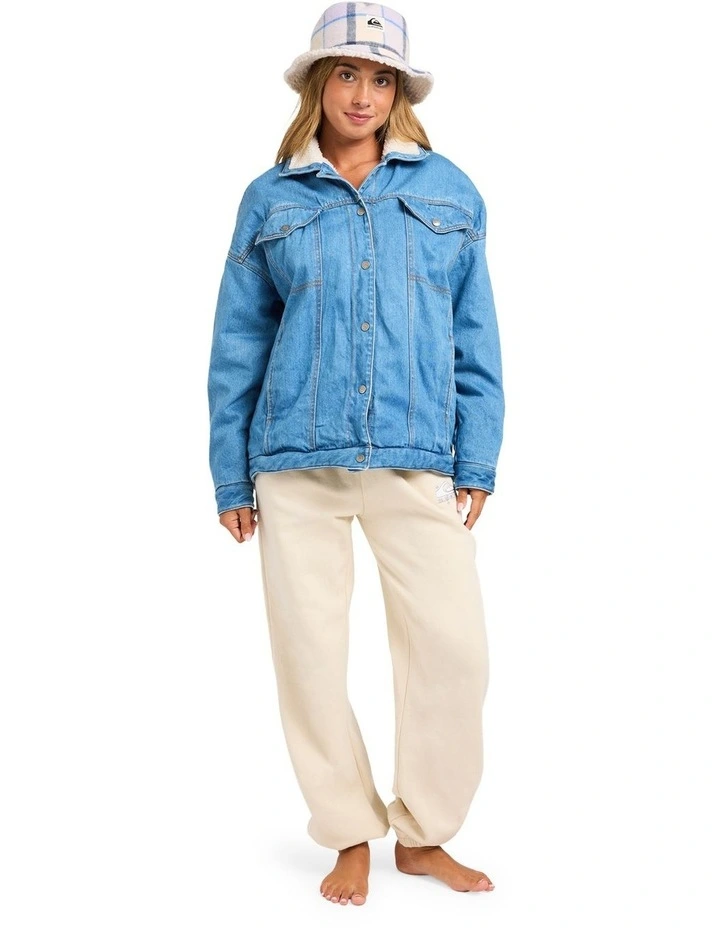 Sunsets Denim Jacket in Mid Blue image 5