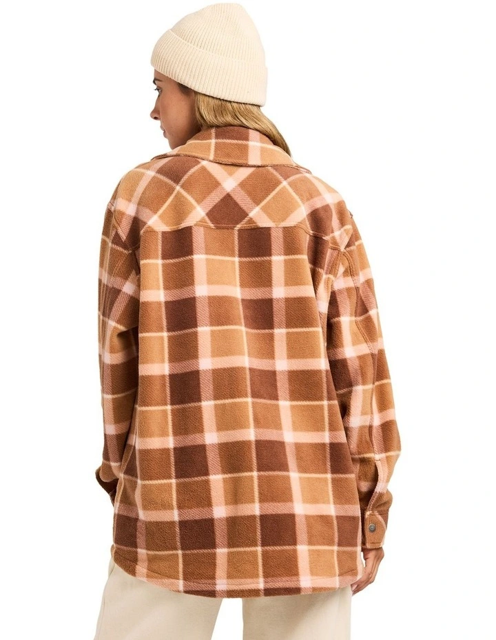 Camp Queen Polar Fleece Long Sleeve Shirt in Acorn image 2