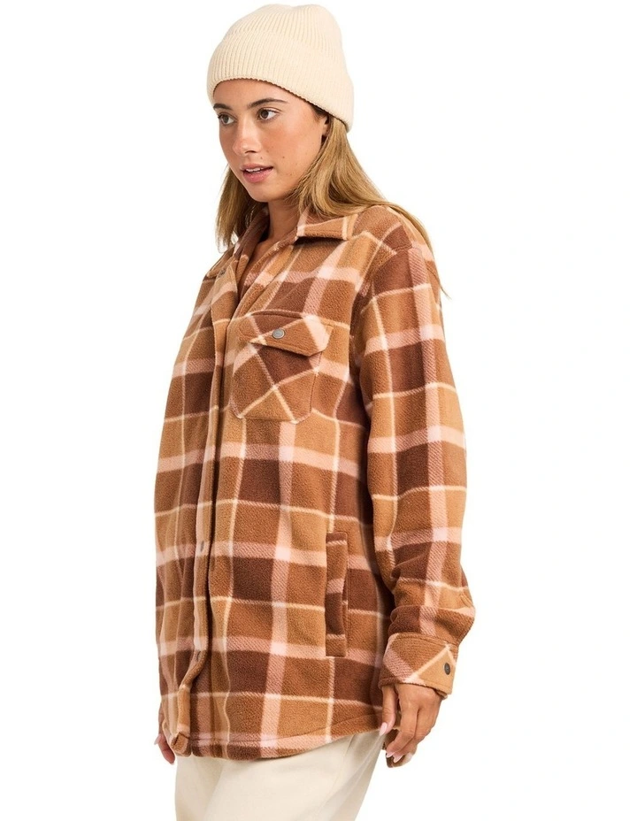 Camp Queen Polar Fleece Long Sleeve Shirt in Acorn image 3