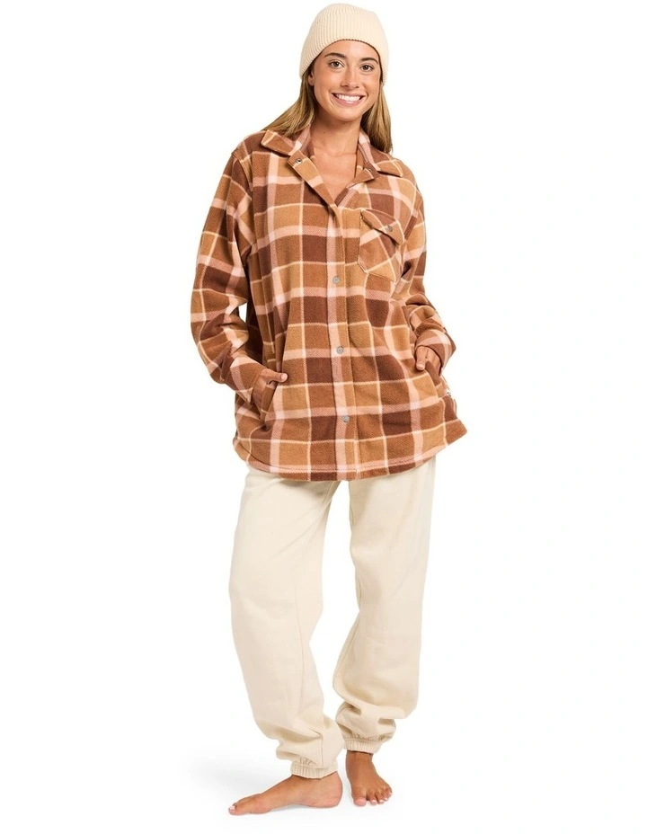 Camp Queen Polar Fleece Long Sleeve Shirt in Acorn image 5