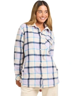 Camp Queen Polar Fleece Long Sleeve Shirt in Orchid Petal