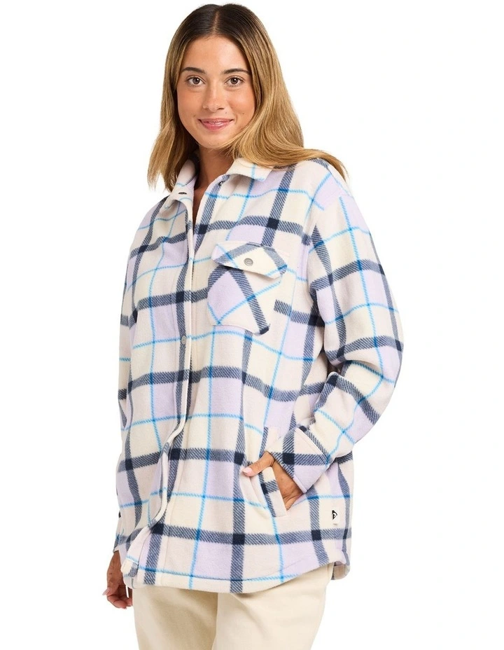 Camp Queen Polar Fleece Long Sleeve Shirt in Orchid Petal image 3