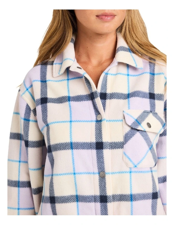 Camp Queen Polar Fleece Long Sleeve Shirt in Orchid Petal image 4