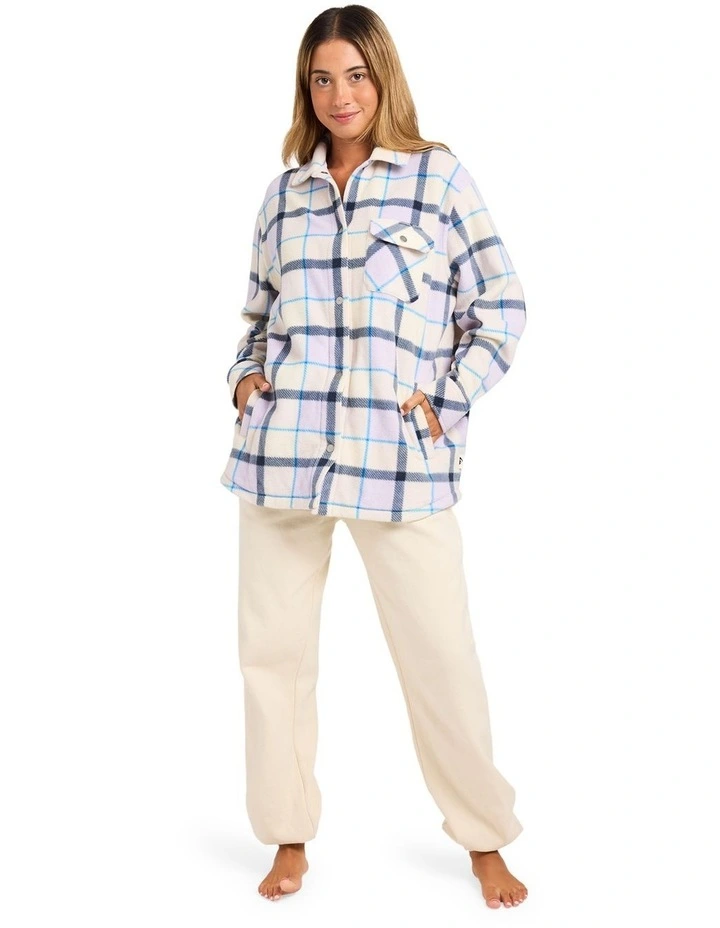 Camp Queen Polar Fleece Long Sleeve Shirt in Orchid Petal image 5