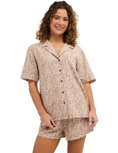 Serene Short Sleeve Shirt in Almond