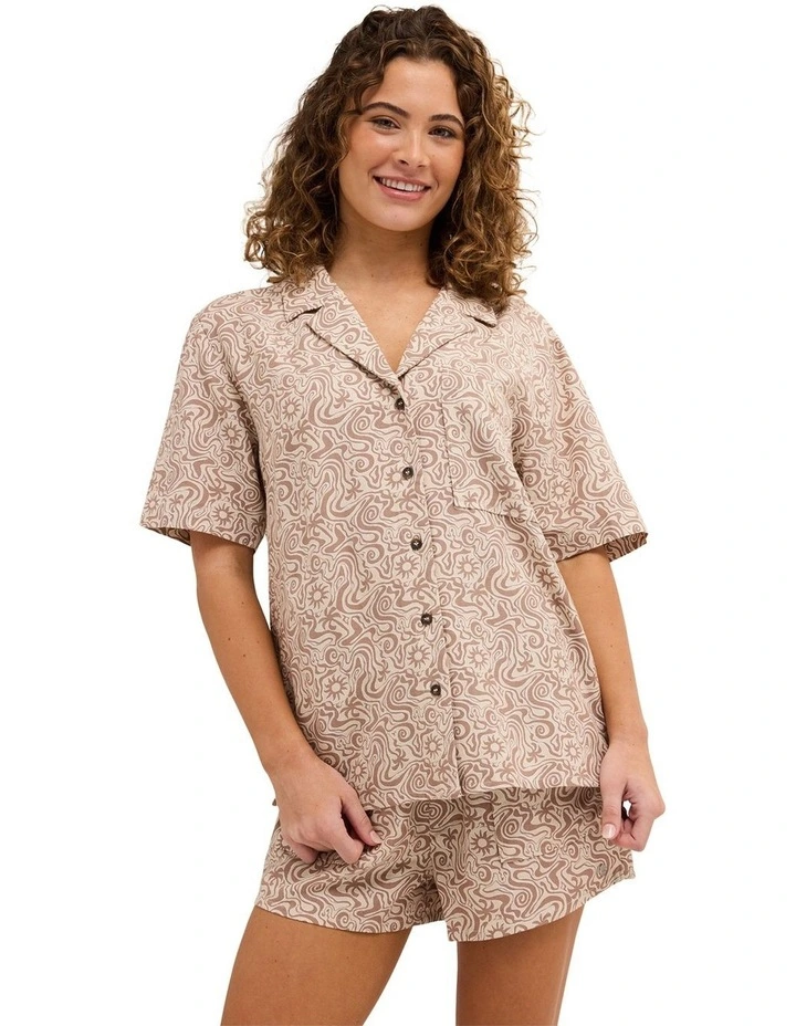 Serene Short Sleeve Shirt in Almond image 1