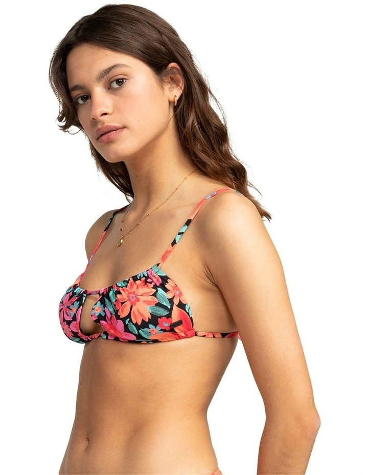 Printed Beach Classics Bralette Bikini Top Anthracite image 3