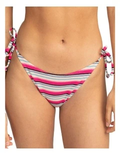 Paraiso Stripe Low Waist Bikini Bottoms Brazilian Sand