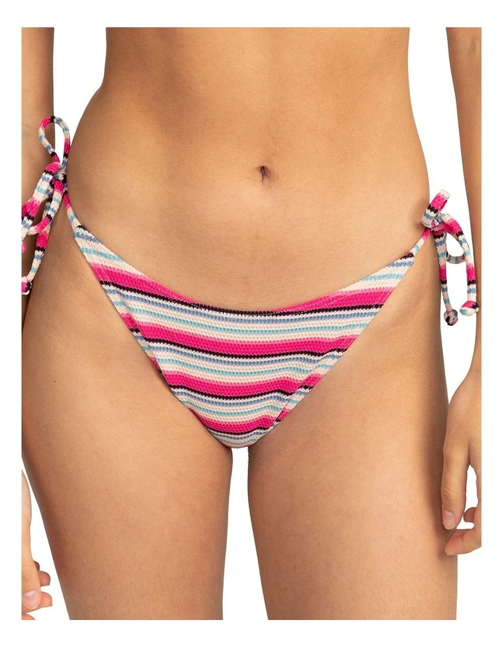 Paraiso Stripe Low Waist Bikini Bottoms Brazilian Sand image 1