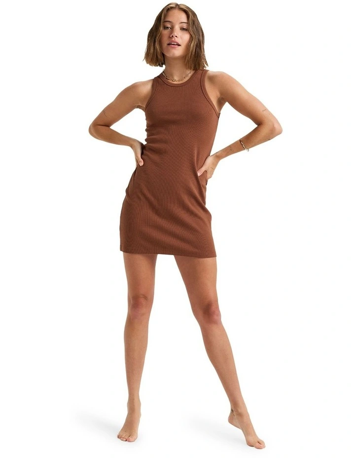 Womens Baseline Mini Dress Brown image 4