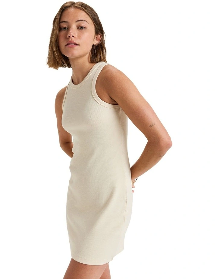Womens Baseline Mini Dress Beige image 3