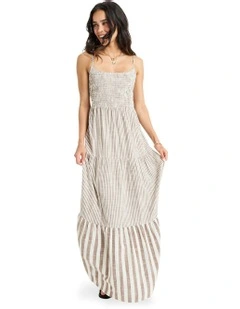 Womens Tropical Glow Maxi Dress White