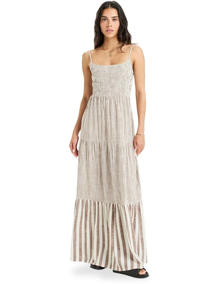 Womens Tropical Glow Maxi Dress White image 4