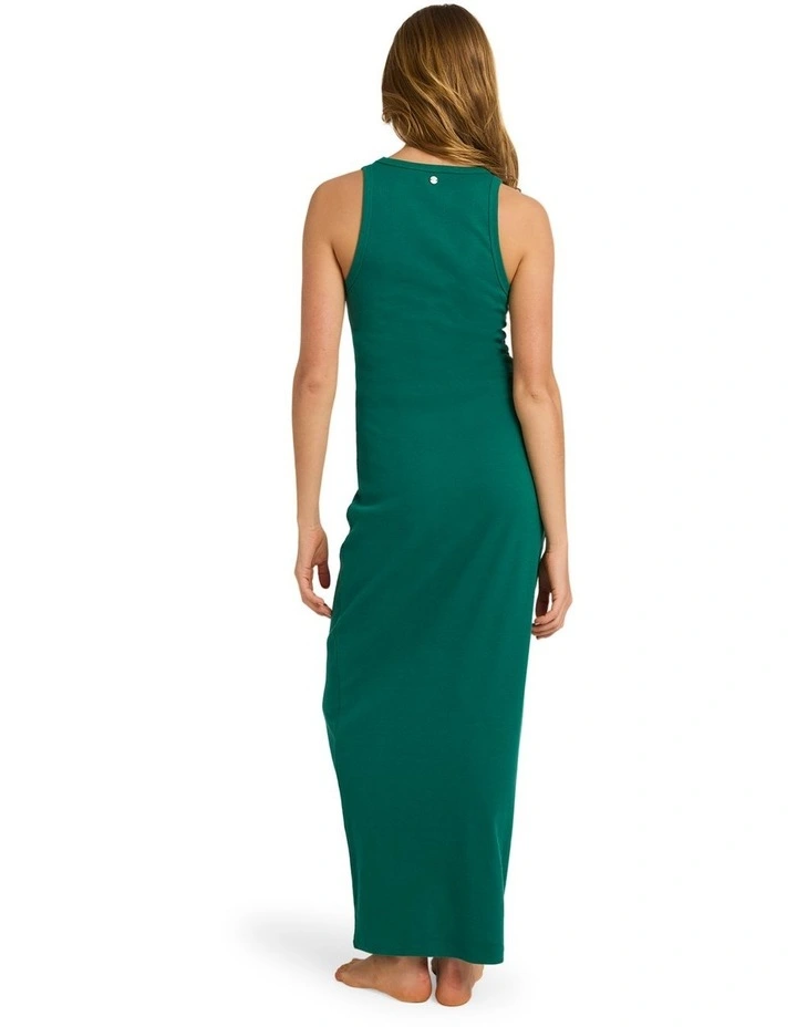 Base Rib Maxi Dress in Green image 2
