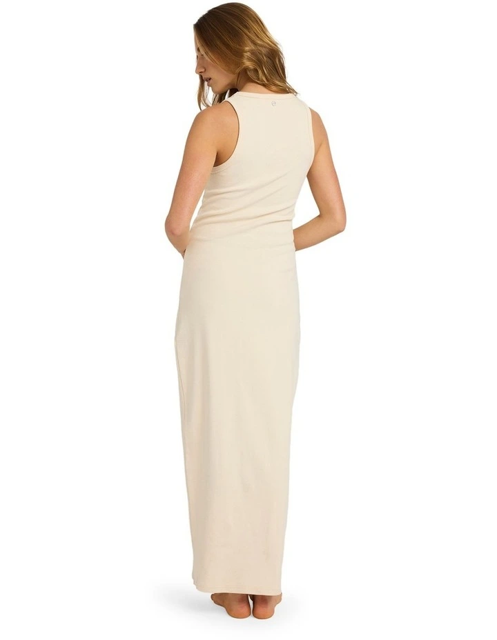Base Rib Maxi Dress in Beige image 2