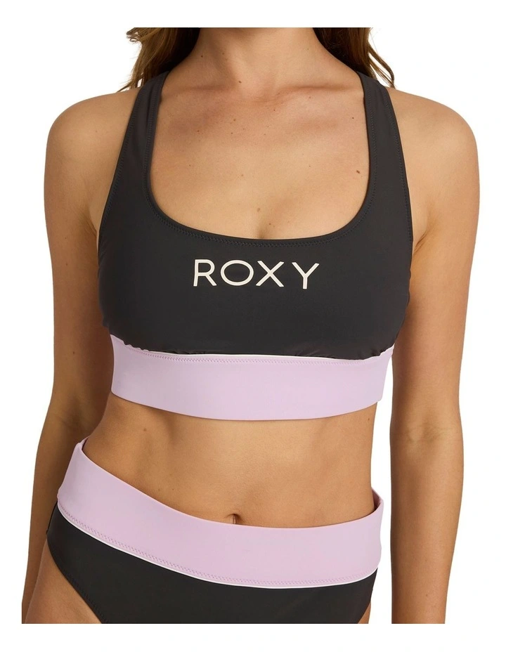 Active Colourblock Bikini Top in Multi image 4