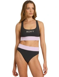 Active Colourblock High Waist Bikini Bottom in Multi