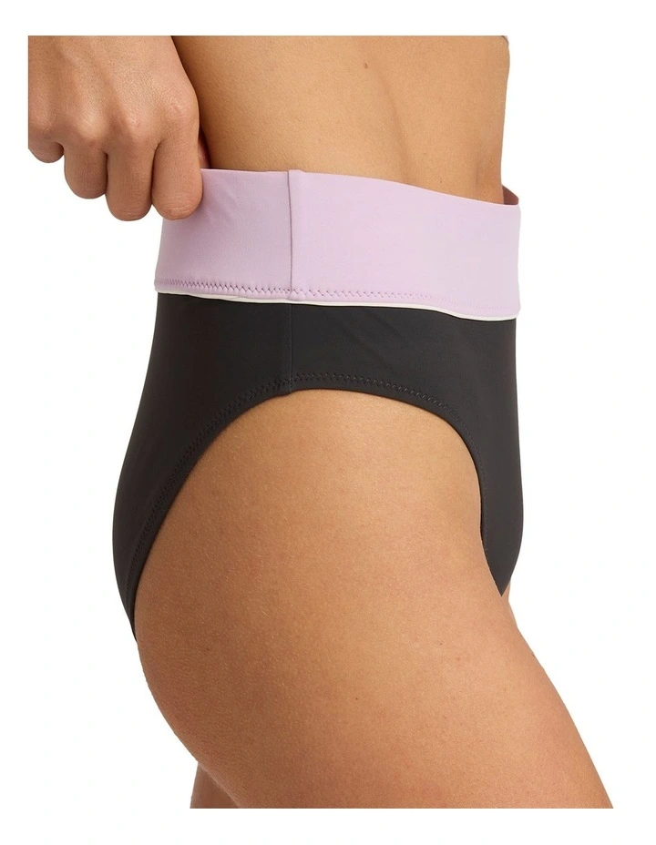 Active Colourblock High Waist Bikini Bottom in Multi image 4