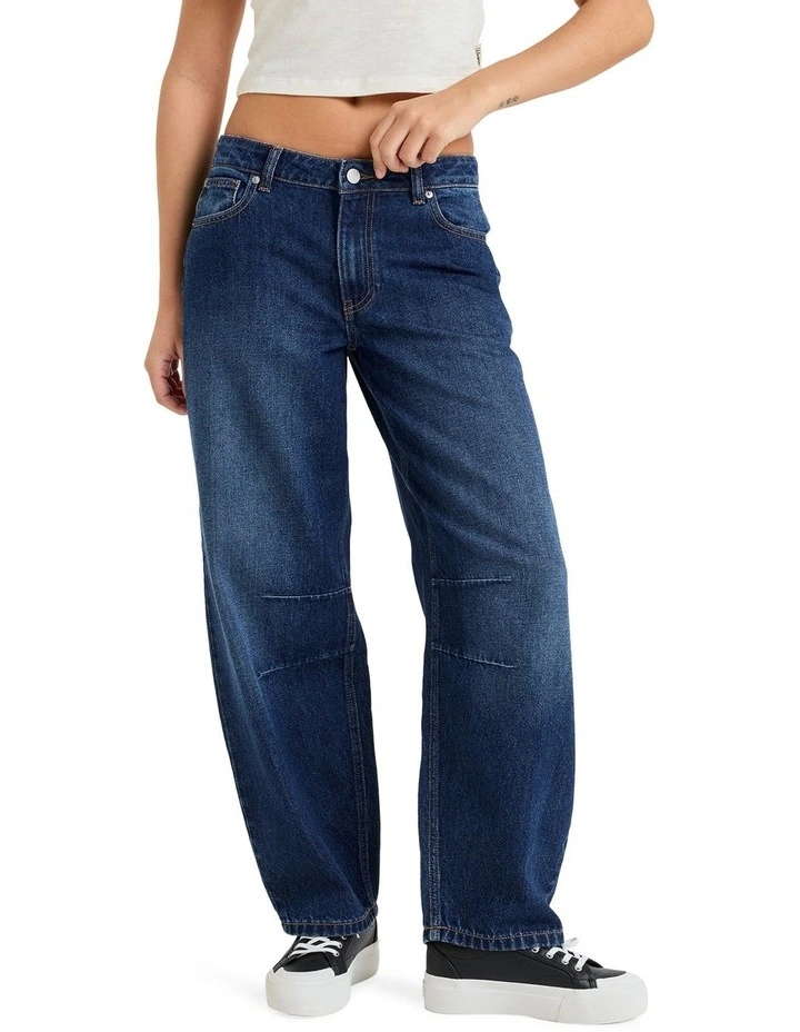 Chole Kim Barre Denim Jeans in Medium Blue image 1