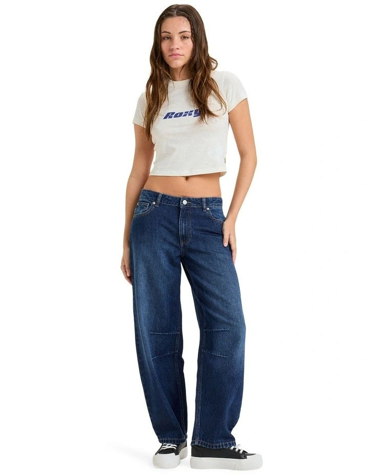 Chole Kim Barre Denim Jeans in Medium Blue image 4