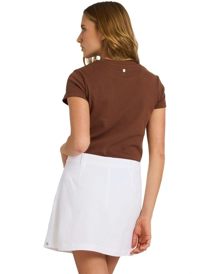 Base Rib T-shirt in Brown image 2