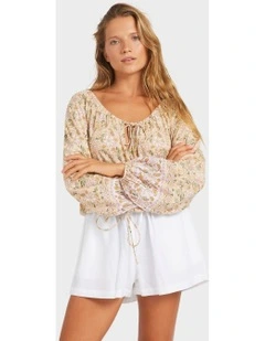 Garland Blouse in Stone