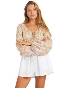 Garland Blouse in Stone