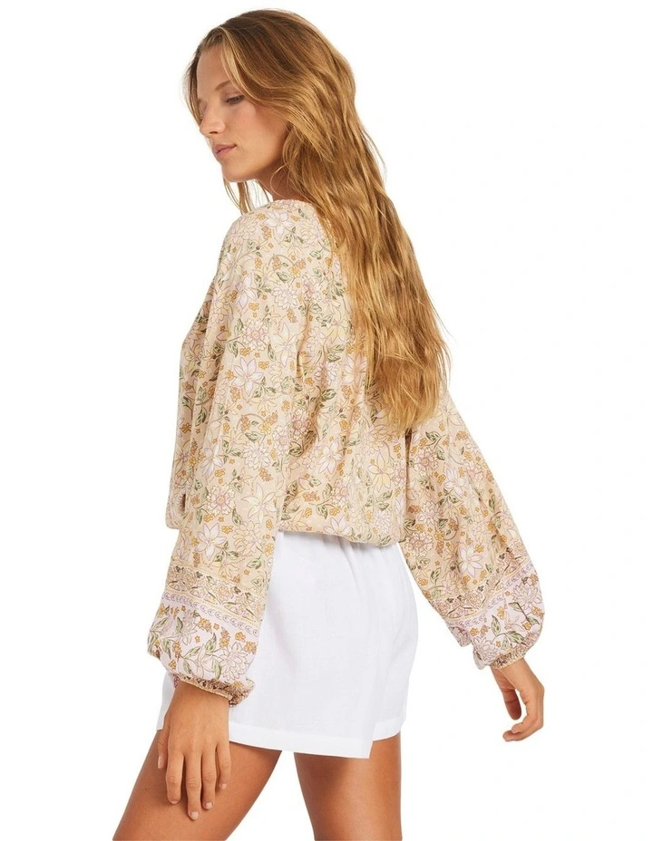 Garland Blouse in Stone image 3