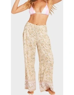 Garland Wide Leg Pants in Stone