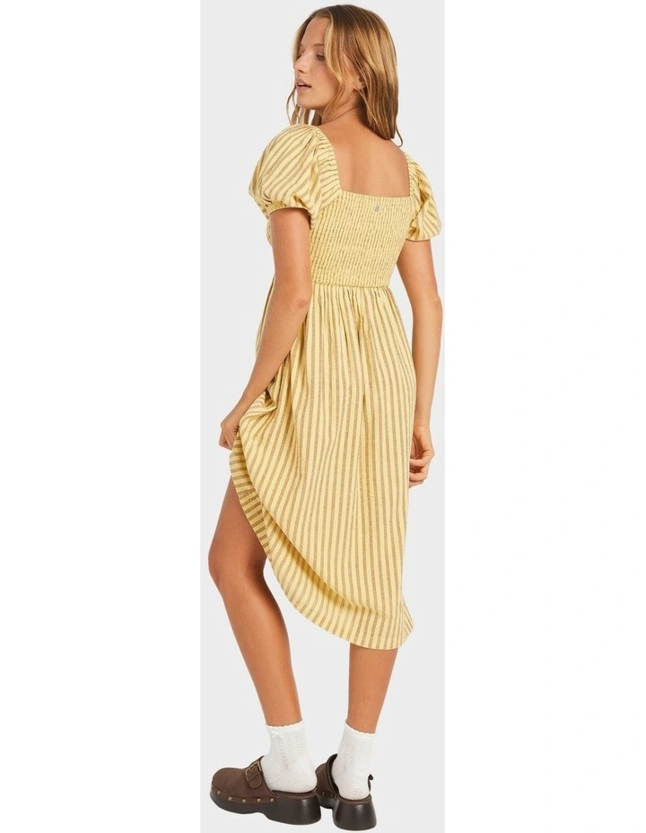 Mercado Stripe Midi Dress in White image 2