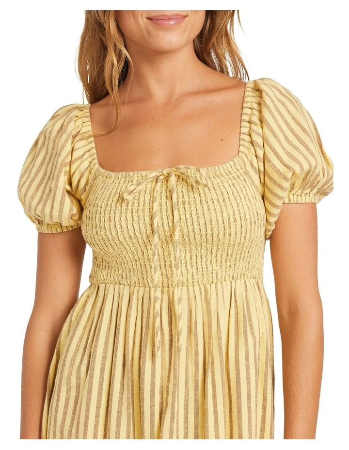 Mercado Stripe Midi Dress in White image 4