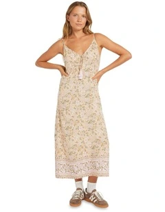 Garland Midi Dress in Stone