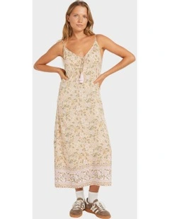 Garland Midi Dress in Stone