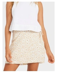 Dream Big Flora Mini Skirt in Natural