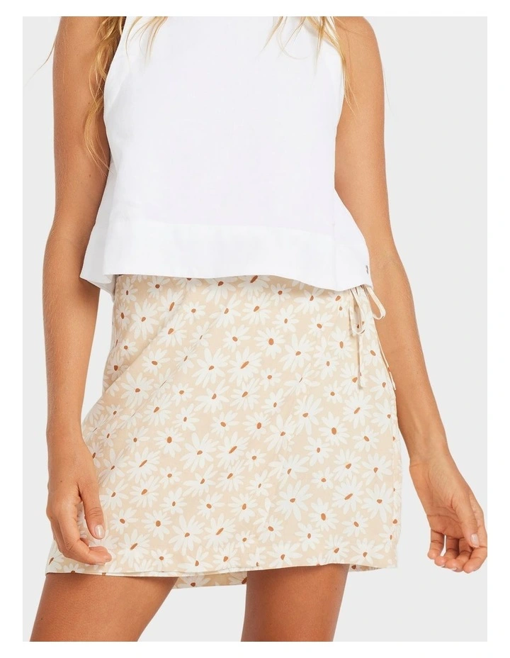 Dream Big Flora Mini Skirt in Natural image 1