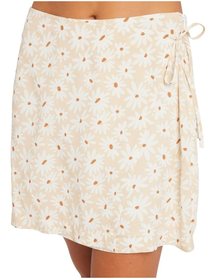 Dream Big Flora Mini Skirt in Natural image 4