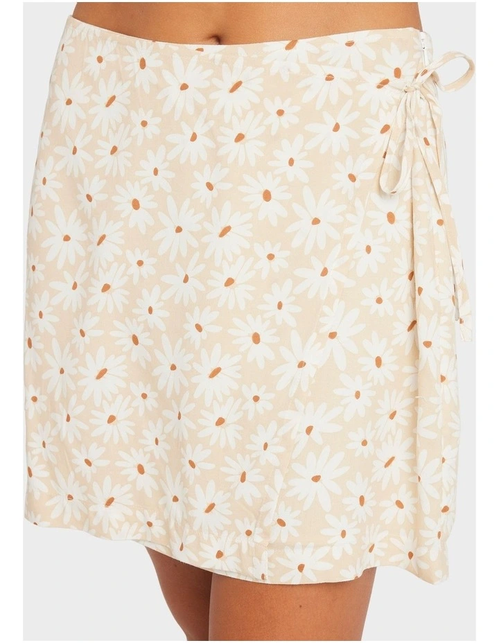 Dream Big Flora Mini Skirt in Natural image 4