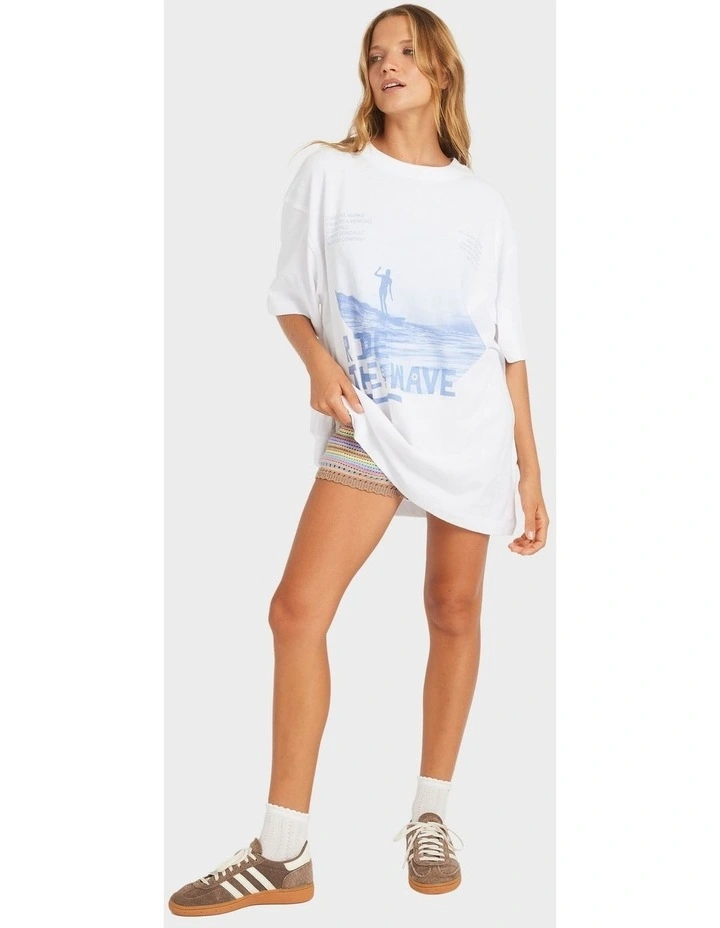 Ride The Wave T-Shirt in White image 5